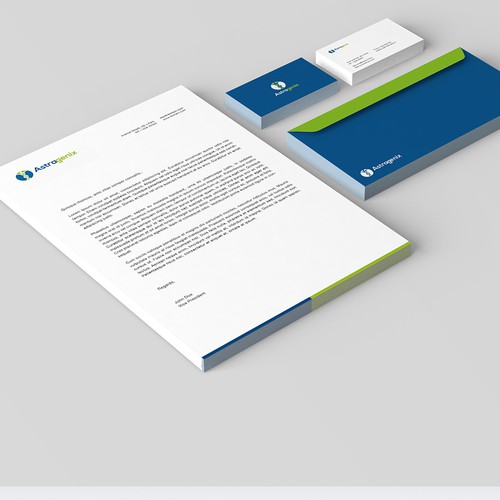 Genetics logo with the title 'Elegant logo for a 'Astragenix''