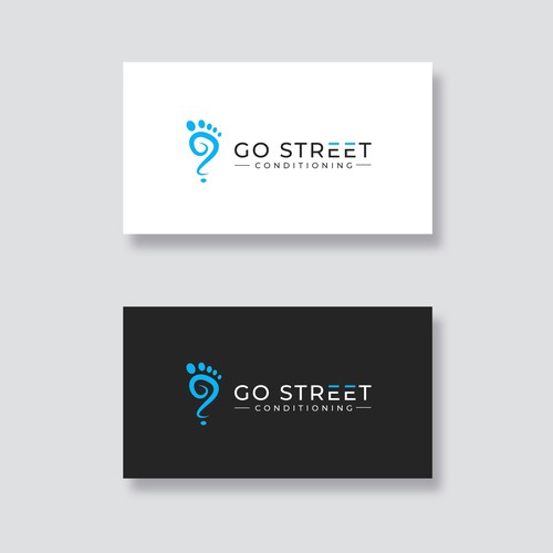 Go logo with the title 'Go street conditioning logo design'