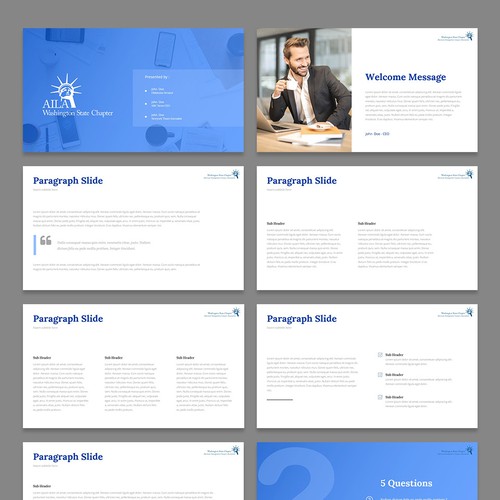 Proposal design with the title 'Presentation Template'