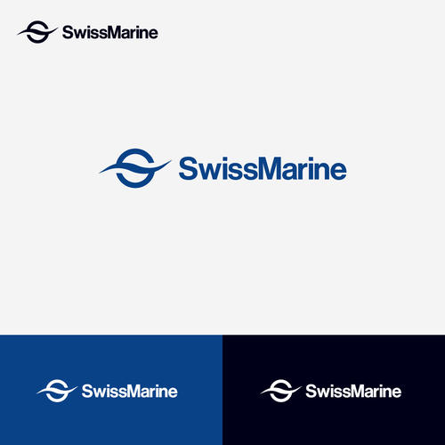 Swiss logo with the title 'Swiss Marine Logo'
