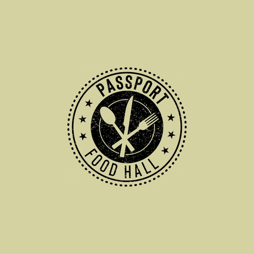 Cutlery logo with the title 'Logo design for a travel inspired food hall'