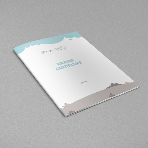 Manufacturing design with the title 'Brand Guide for baby Apprel'