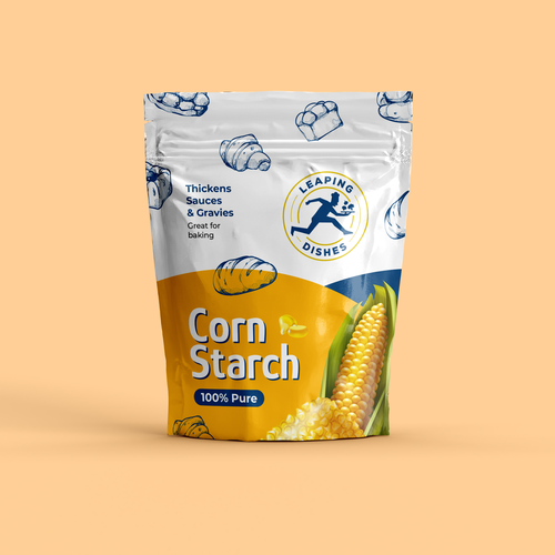 Bakery packaging with the title 'Leaping DIshes Packaging Design'