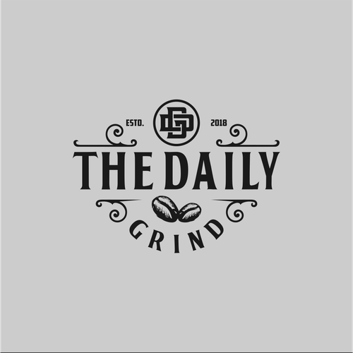 Coffee logo with the title 'the daily grind'