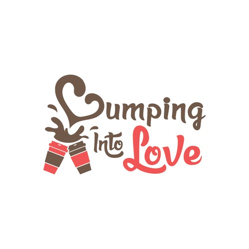 Dating app logo with the title 'Logo to capture the essence of serendipity (bumping into love)'