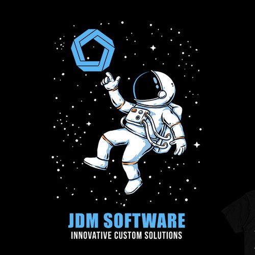 Astronaut t-shirt with the title 'Trendy men’s t-shirt, but for a business!'