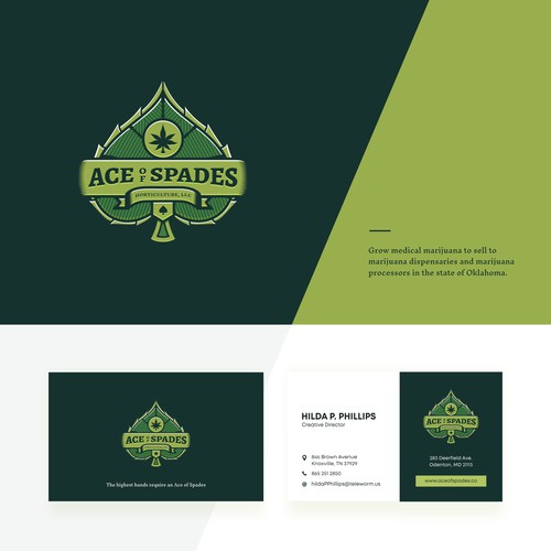 Spades design with the title 'Ace of Spades Horticulture LLC'