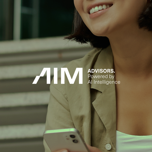 Investment logo with the title 'AIM'