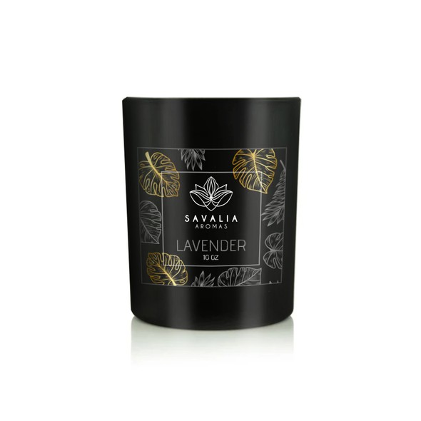 Fragrance design with the title 'Elegant and tropical Candles Label'