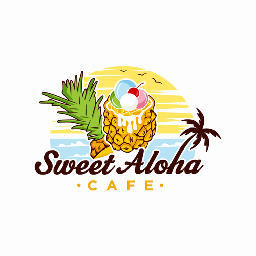 Ice brand with the title 'Sweet Aloha Cafe'
