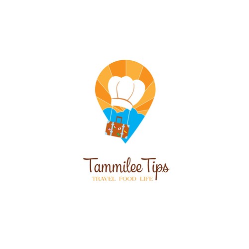 Hot air balloon logo with the title 'Icon style logo for blog'