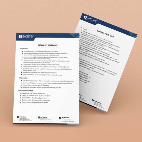 Document design with the title 'Microsoft Word Template for Sandhu Law Group, APC'