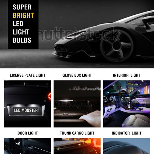 LED lighting design with the title 'Amazon Enhanced Business Content (EBC) for Automotive Parts Company'