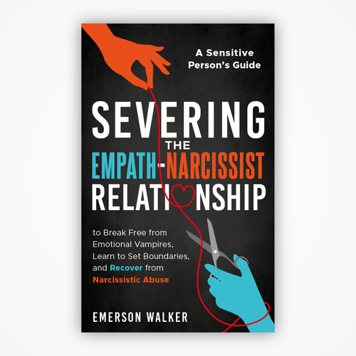 Illustration book cover with the title 'Book Cover Design for Narcissist Relationship'