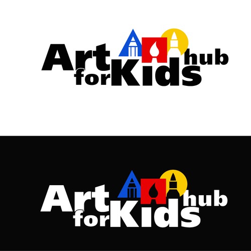 Hub logo with the title 'Logo for Art For Kids Hub'