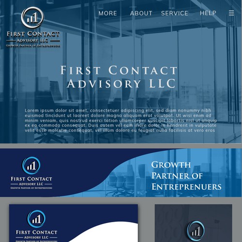 Growth brand with the title 'advisory brand identity'