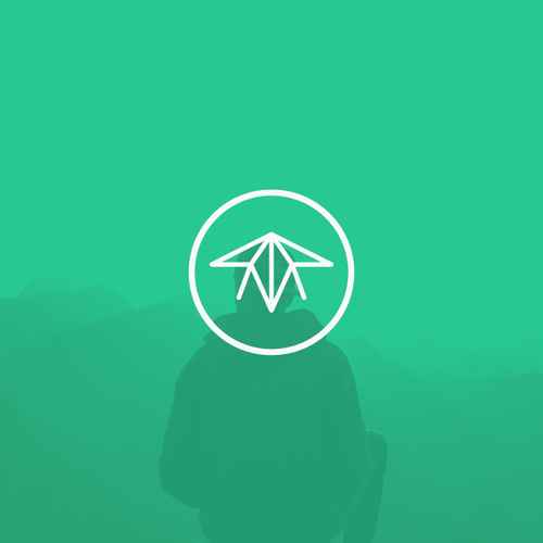 Plane design with the title 'Minimal plane logo'