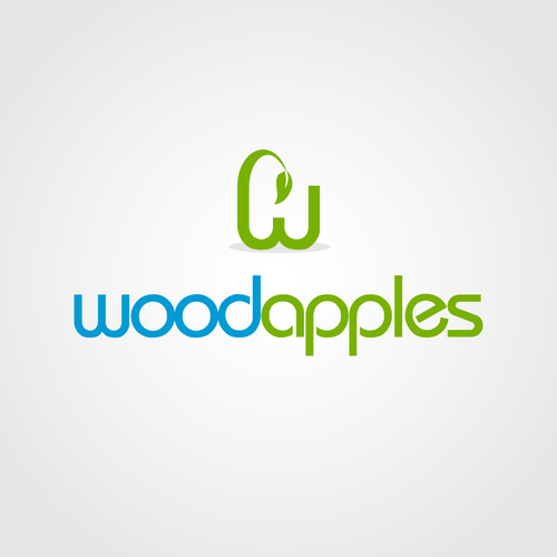 Apple logo with the title 'logo for Woodapples'