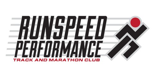 Track logo with the title 'Create a championship logo for our Run Speed Performance track club.'