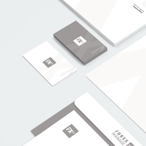 Stationery brand with the title 'Forex Manage visual identity'