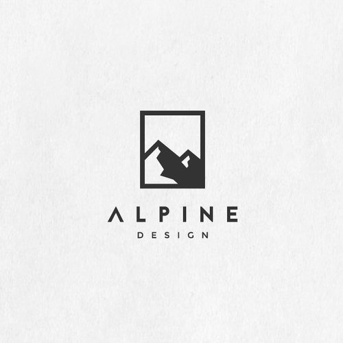 Mountain brand with the title 'Alpine Design'