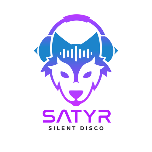 Disco logo with the title 'Satyr Silent Disco '