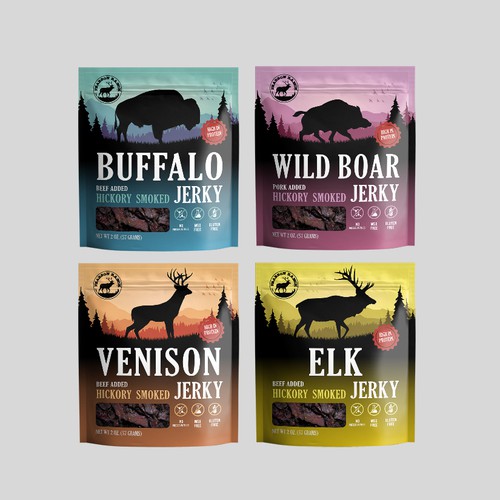 Snack packaging with the title 'Jerky's package'