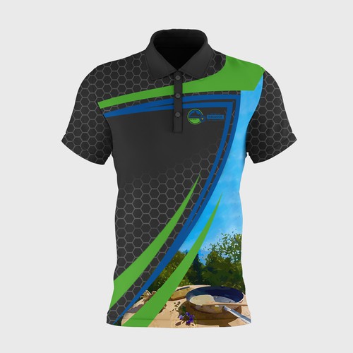 Polo shirt design with the title 'Charity festival 2024 CPO'