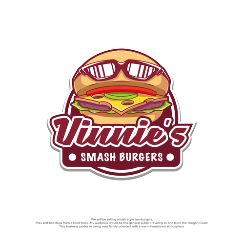 Burger brand with the title 'Vinnie's'