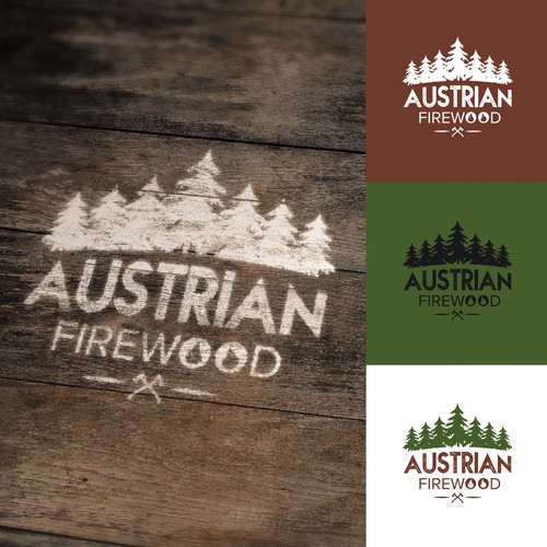 Carpentry logo with the title 'AUSTRIAN FIREWOOD Logo'