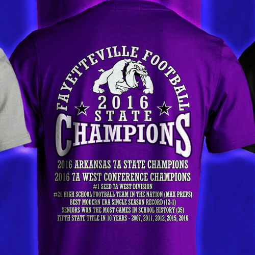 Football t-shirt with the title 'FAYETTEVILLE FOOTBALL'
