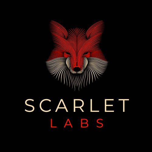 Symmetrical design with the title 'SCARLET LABS'
