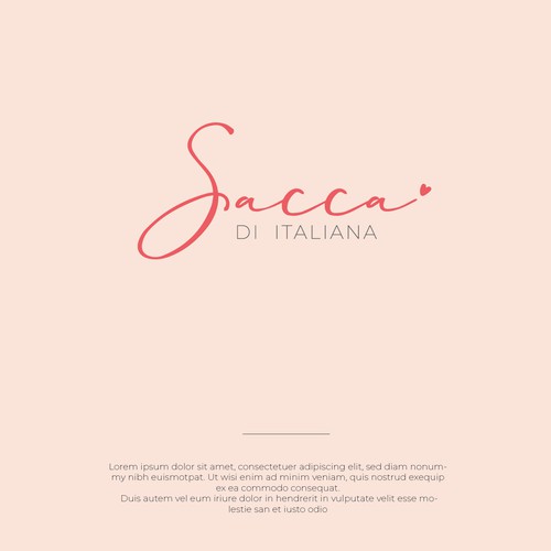 Peach logo with the title 'Sacca Di Italia'