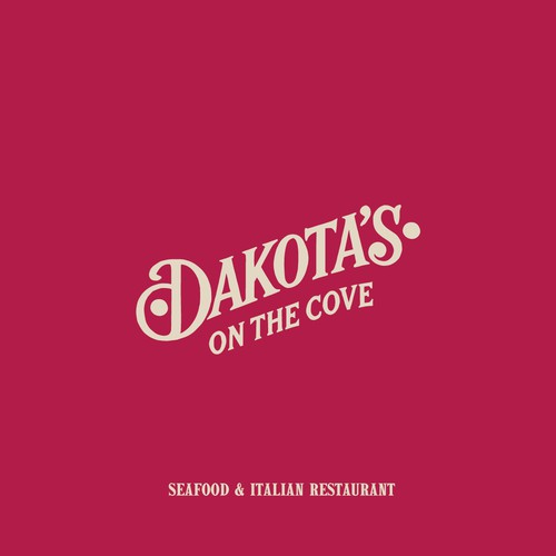 Italian cuisine logo with the title 'Dakotas on the Cove Logo Design'