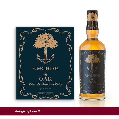 Drawing label with the title 'Anchor & Oak '