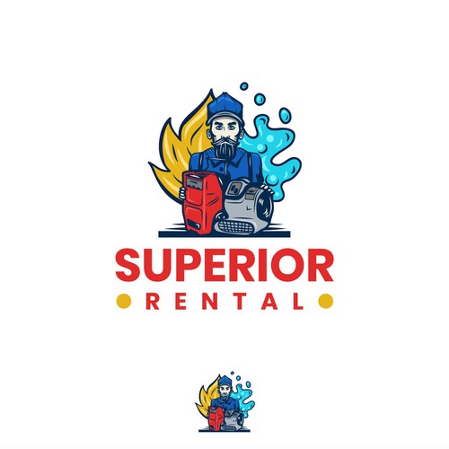 Heavy equipment logo with the title 'Logo for equipment rental company'