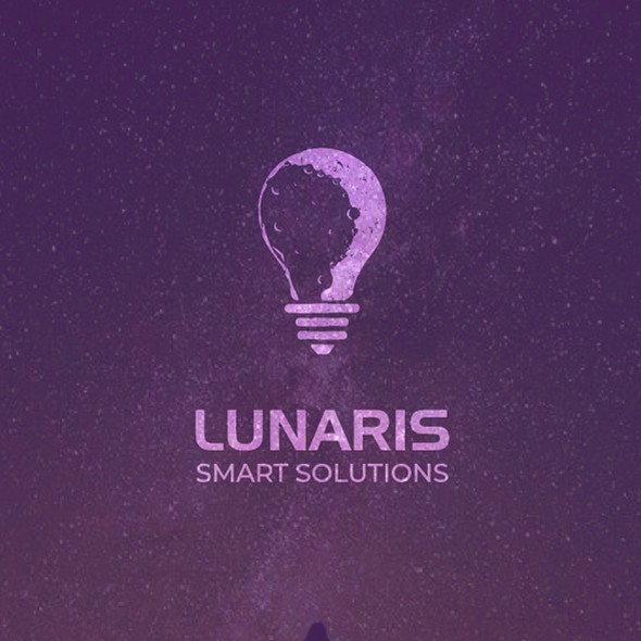 Bulb design with the title 'Smart Solution Logo'