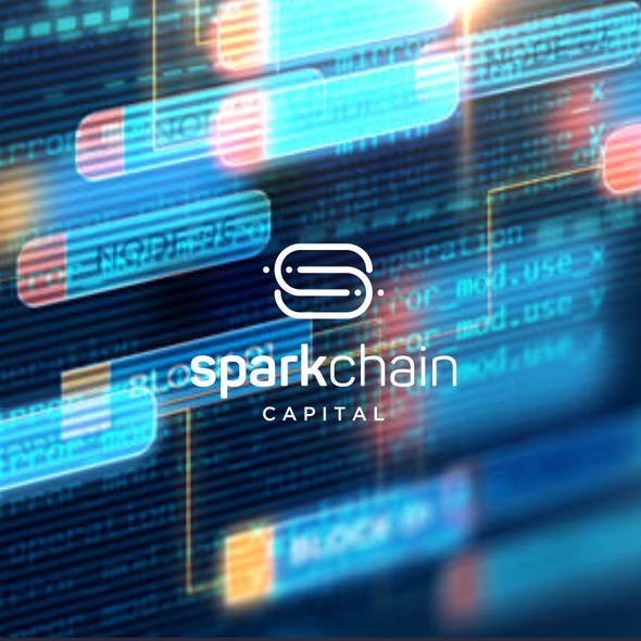 带有“SparkChain Capital”标题的连锁标志