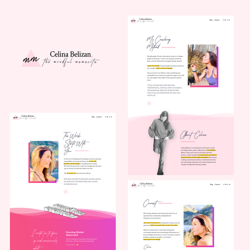 Coach design with the title 'Coach, Coaching, Mindful, Website, Web Design. 1-1 Project for themindfulmamacita.com'