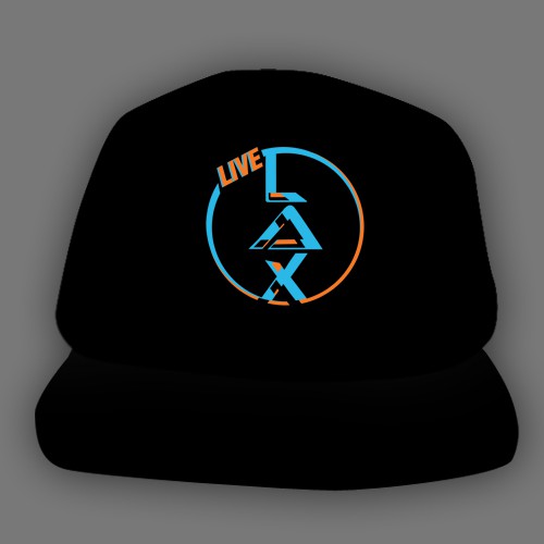 Cap design with the title 'Hat Design for Lacrosse Events Company'