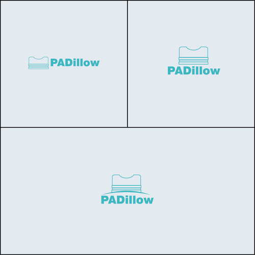 Pillow logo with the title 'PADillow Logo concept Minimalis'