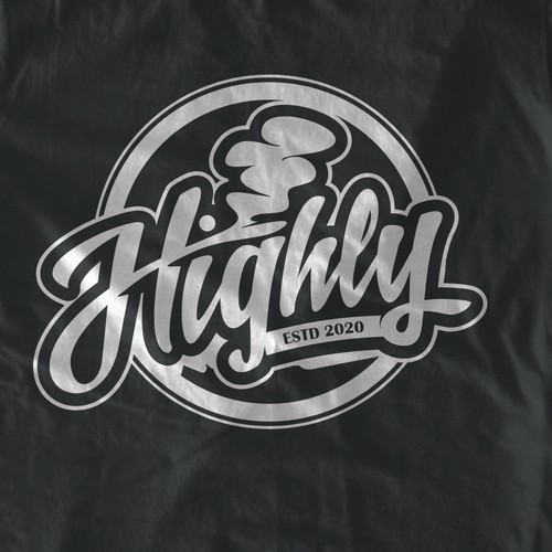 Weed design with the title 'Highly logo design.... '