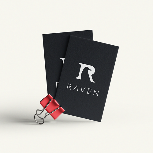 Raven logo with the title 'raven logo concept'