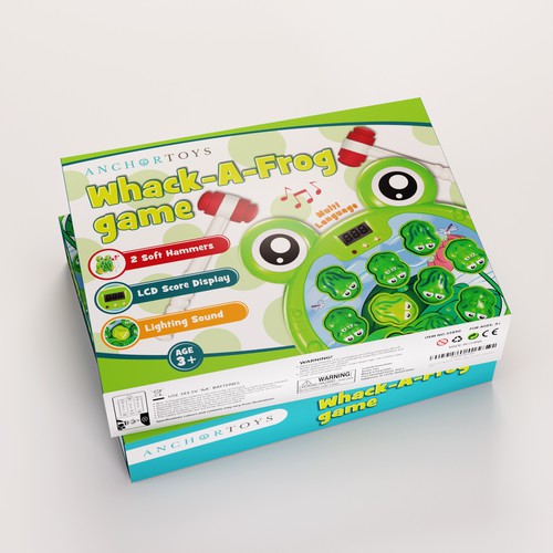 Game packaging with the title 'Fun packaging design for toy product'