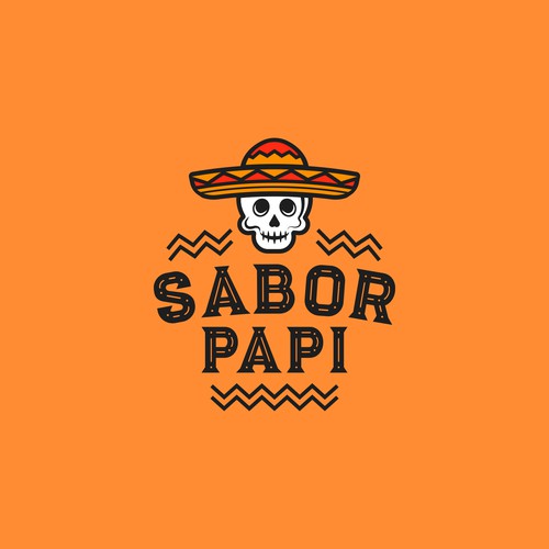 Mexican restaurant logo with the title 'Sabor papi '