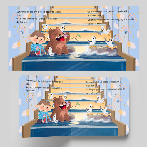 Creative artwork with the title 'Interior page for children's book'