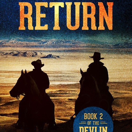 Western book cover with the title 'Devlin's Return Book Cover'