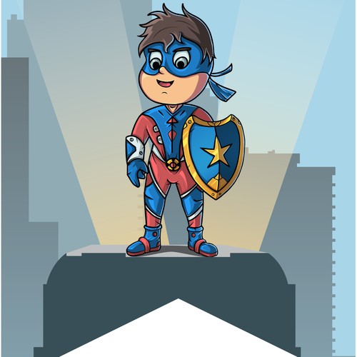 Superhero artwork with the title 'Character concept '