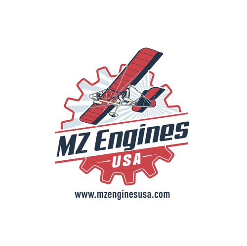 Engine design with the title 'Vintage Logo for Sport Aviation Industry'