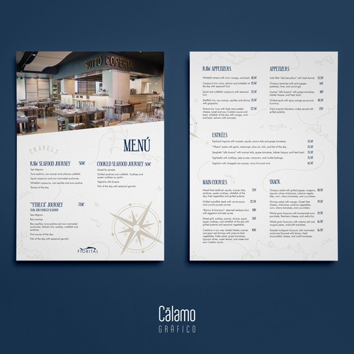 Old-fashioned design with the title 'Menú Fiorital'